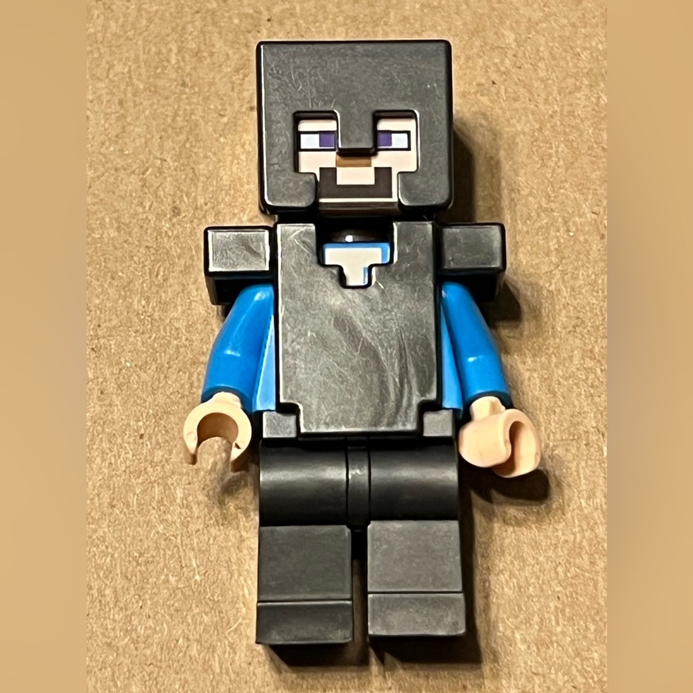 Minecraft Steve with Black Armor Minifigure